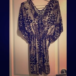 Swimwear cover up cheetah print size S. Preloved